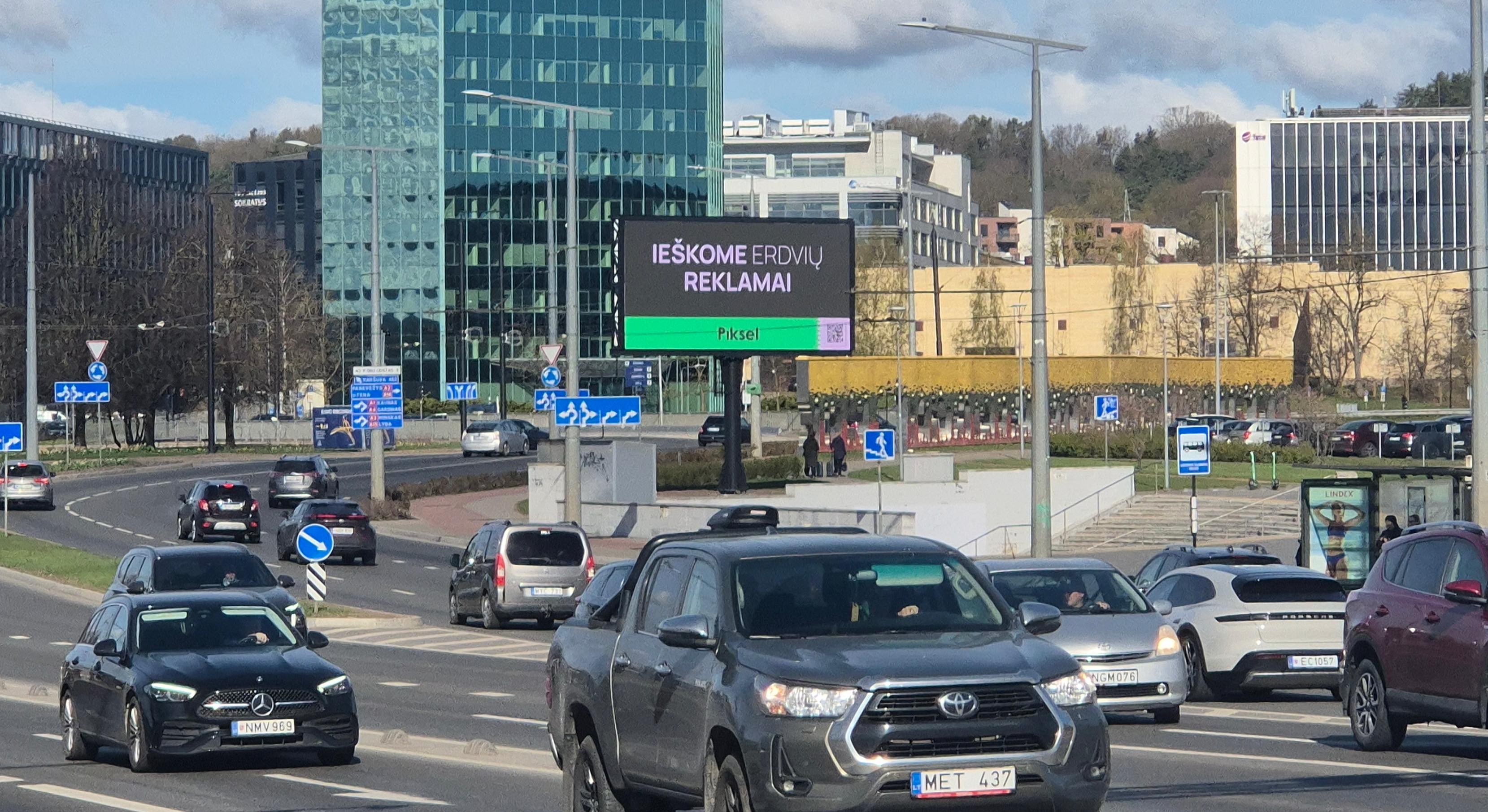 Vieta LED ekranui mieste